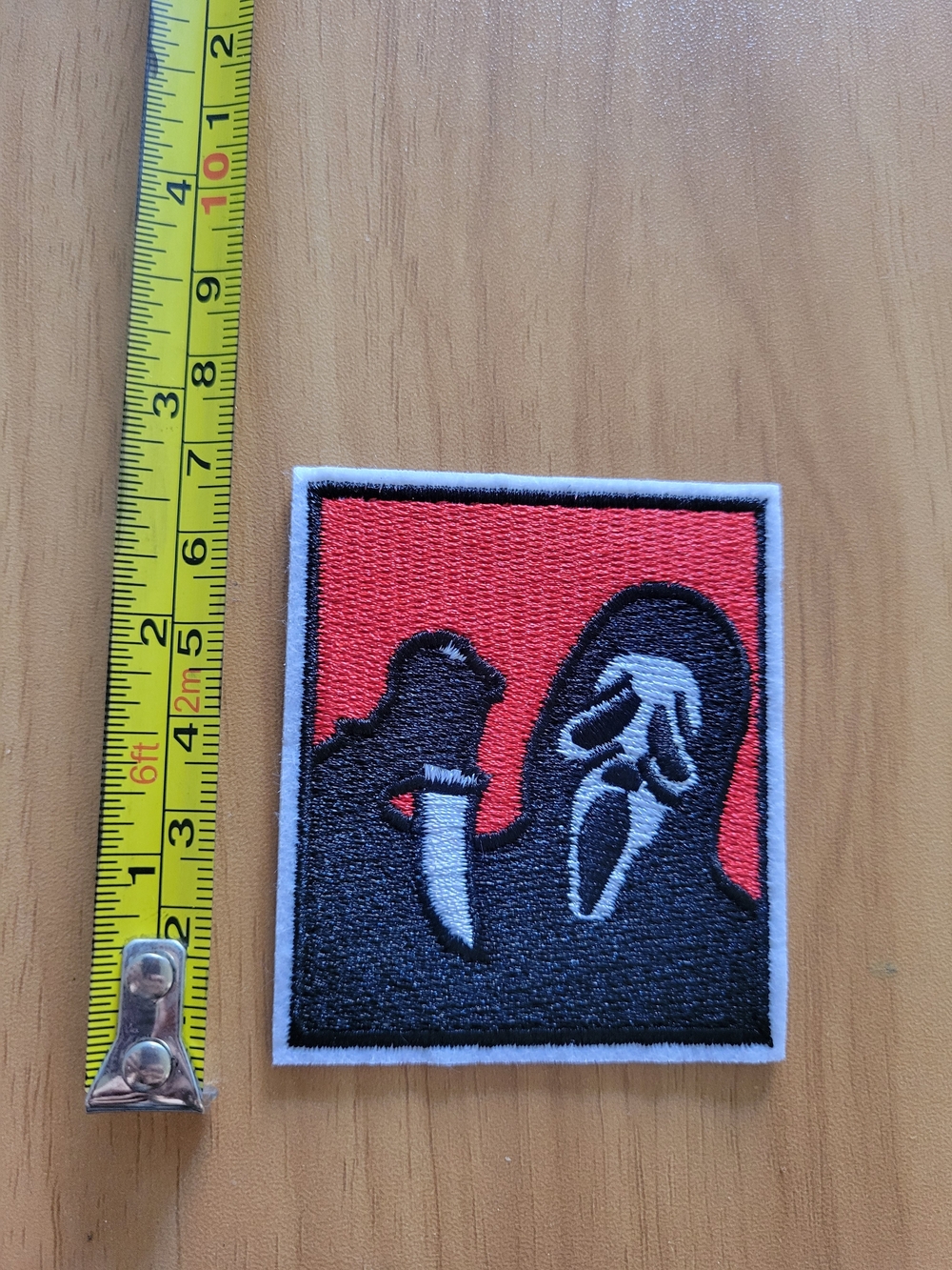 🎃BUY 2 GET 1 FREE🎃 Red & Black  Gostface Embroidered Horror Mask Patch
